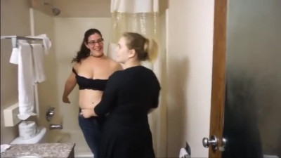 Two Sexy Young Milf Shower Together