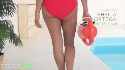 DEVIANTE - Big Tits Lifeguard Sheila Ortega saves a big cock so her wet pussy can get creampie
