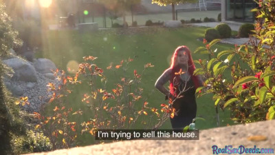 Redhead POV busty babe fucked outdoor 4cash after casting