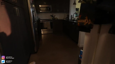 Caught My Roommate Riding a Huge Dildo, She Let me Creampie her
