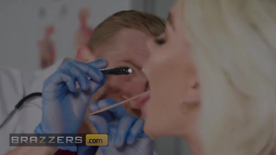 Brazzers - Gorgeous Blonde Gina Varney Swallows Her Doctors Big Cock To Show Him Her Drool Problem