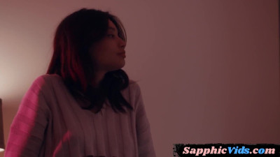 Rimming lez big tits MILF tribbing her Asian teen GF