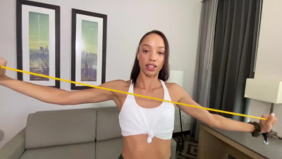 Tight teen Alexis Tae gets a creampie after workout with trainer