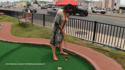 Flashing on a very public mini golf course