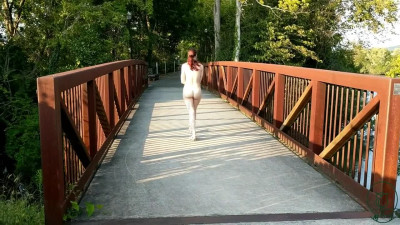 Nude walk in the park