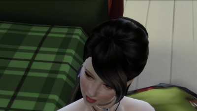 Black cheongsam goddess passionate sex