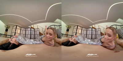Incredible Teen Alexa Flexy And Her Girlfriend Nessie Blue Shares Big Cock VR Porn