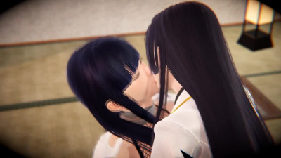 Futa - Ikaruga (Senran Kagura) x Hinata (Naruto) - 3D Porn