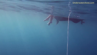 Naked girls on Tenerife having fun in the water