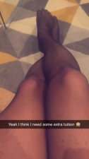 Slutty student! Sexting my teacher and squirting for him on Snapchat