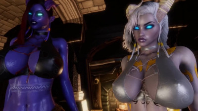 Draenei futa 3some