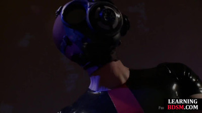 Ginger gimp student cocksucking dom in a masterclass