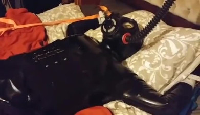 Latex Gas Mask Bondage Domination