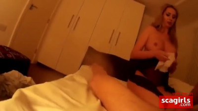 Fucking my escort and letting her taste my dick