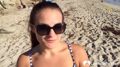 Beauty from the beach gets shafted hard