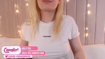 CAMSTER - Holly Pea - Sexy Euro Blonde Squirts with OhMiBod