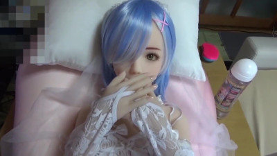 Japanese Amateur, Petite and Blue Haired Love Doll in Normal Position SEX