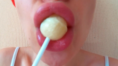 Nice Lollipop Masturbation after Shower