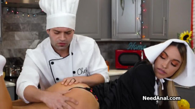 Assistant ass fucked by lucky chef