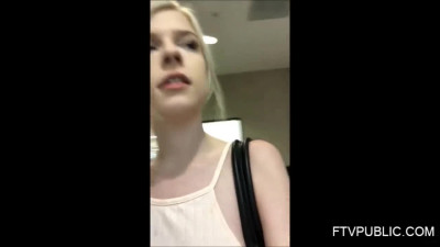Teen masturbates in public changing room