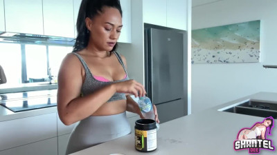 I Drink Pre WorkOut before this Epic Deepthroat Blowjob! I keep Sucking after he Cums in my Mouth!