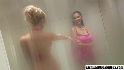 Jasmine Black Huge Cock Sharing Stacey Saran Bathroom Fuck Buddies