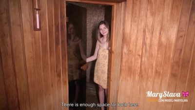 Fucked Hard a Lustful Stranger Girl in Public Sauna