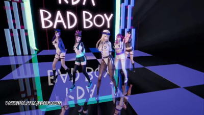 [MMD] RedVelvet - Bad Boy Strip Vers. Ahri Akali Kaisa Evelynn Seraphine KDA 3D Erotic Dance