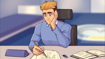 Overwatch Academy 34 EP26: Mei Nude at her Desk