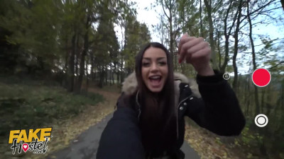 Fake Taxi Xmas Kindness two Girls Seduce Married Man for a Creampie with Italian Big Ass Brunette