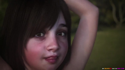 Amelie and Daddy the dog by Silico3d