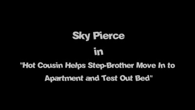 Skinny Blonde Stoner Step-Cousin Gets a Sloppy Fuck - Sky Pierce -