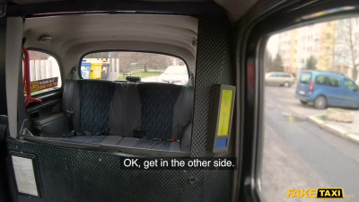 Fake Taxi Caty Kiss wants to Pay with Sexy Topless Selfies