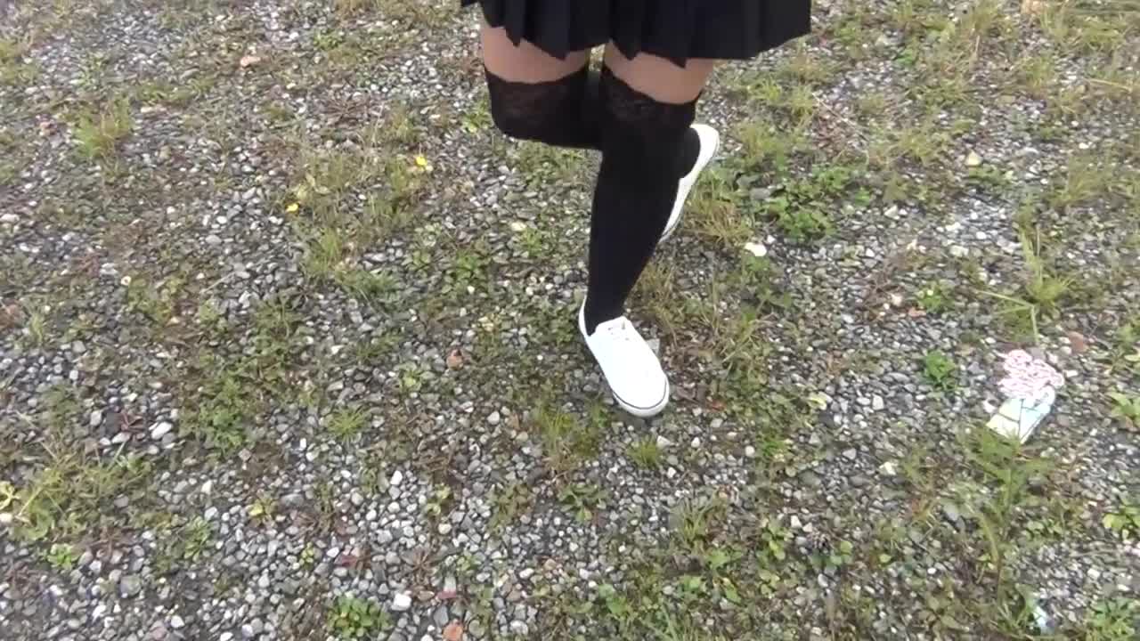 Watch Schoolgirl in Black Knee Socks and White Shoes Show under the Skirt Short Sex Videos - Duration: 02:46 | ePornNEW.