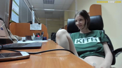 Imagine walking in on your coworker doing this
