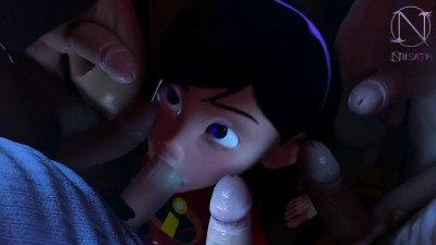 Violet Parr Giving Head to several Men with her Consent Incredibles Parody