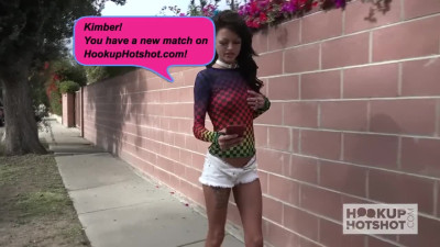 Brunette Spinner Gets her Holes Stretched by Rough Online Date