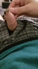 Young Uncut Boy Plays with Foreskin until he Gets a Massive Boner