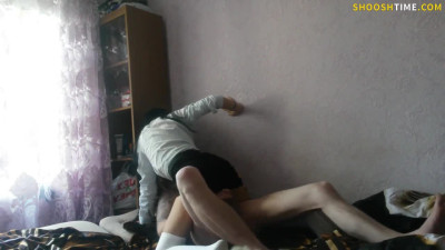 Russian GF Looks Great on Her 1st Sex Tape