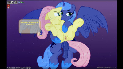 Fluttershy & Luna Lucent Dreams by Mittsies and Atryl