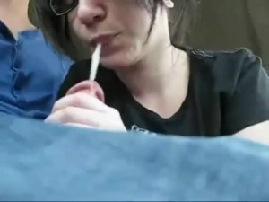 Public Blowjob Exhausts Hipster Girlfriend