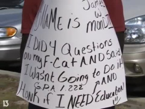 Mom Humiliates Son For Getting Bad Grades