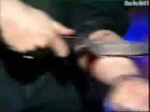 Magician cuts his arm