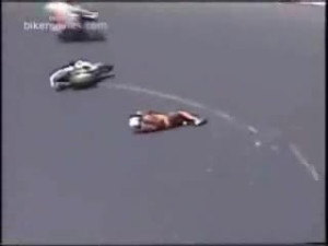 Guy gets ripped in half at a track