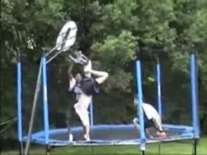 Trampoline dunk gone wrong