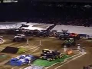Monster Truck rolls over