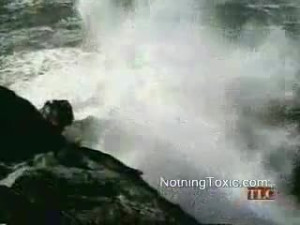 Swallowed by a wave