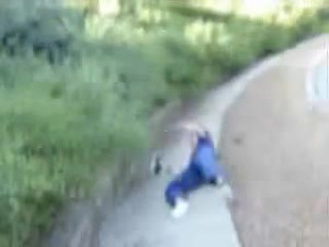 Jumping off the ladder and hitting your face