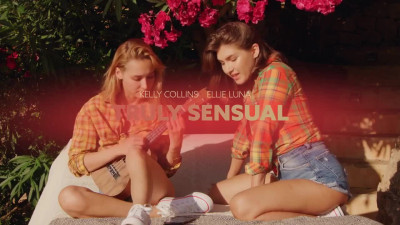 Ellie Luna and Kelly Collins outdoor and on an outdoor bed in several lesbian scenes