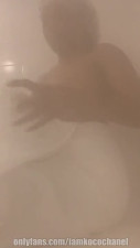 Mixed Slut Shows Chest In The Shower